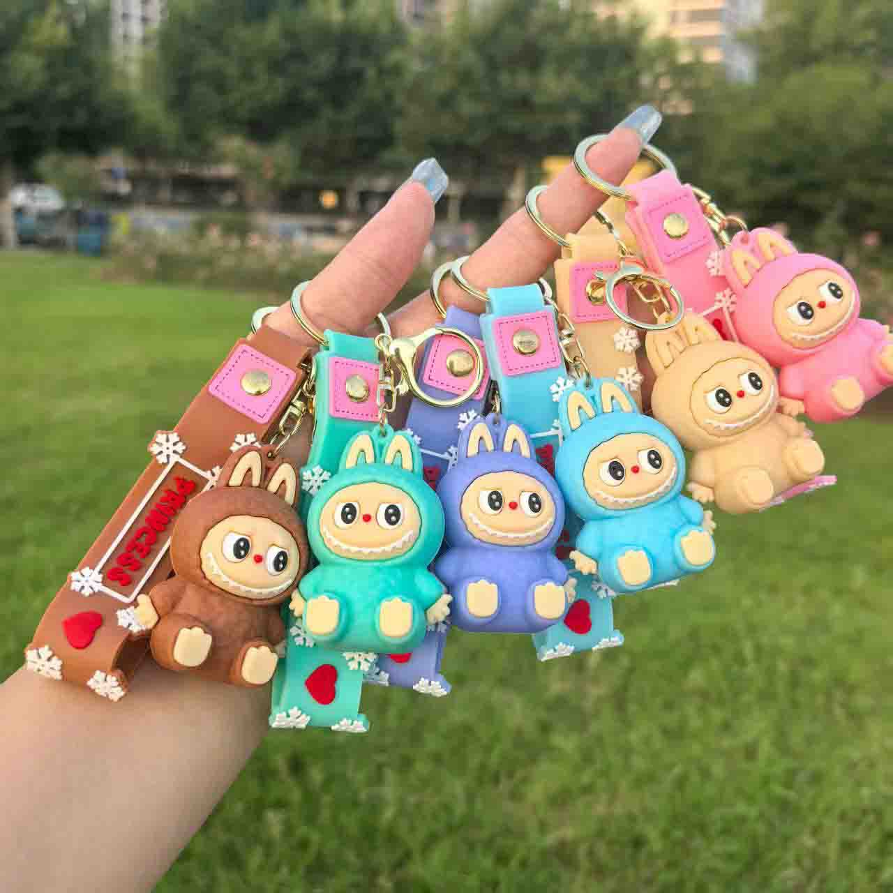 Labubu-Inspired Cute Character Keychain – Collectible Mini Bag Charm for Gifts