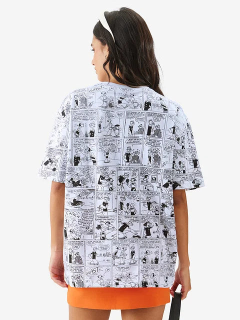 Popeye Comic Strip Boyfriend T-Shirts