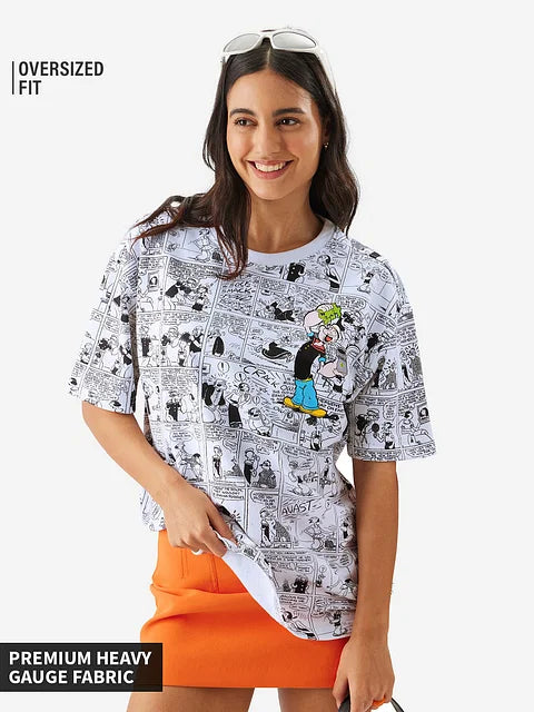 Popeye Comic Strip Boyfriend T-Shirts