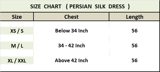 Premium Persian Silk Casual Wear Women's Long Kaftan