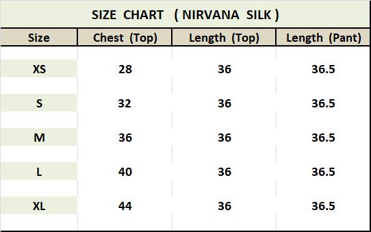 Nirvana Silk Co-ord Set For Women's