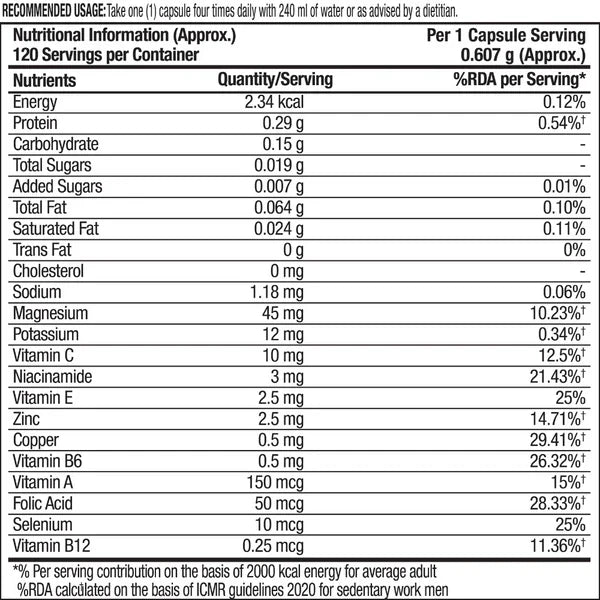 4Life Transfer Factor Supplement | 120 Capsules