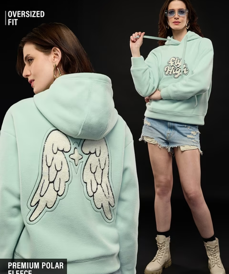 Fly High Women Oversized Hoodies