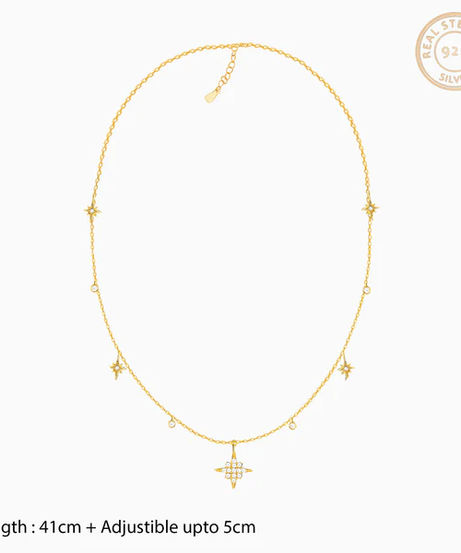 Golden Constellation Drop Necklace