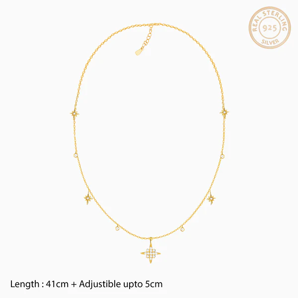 Golden Constellation Drop Necklace
