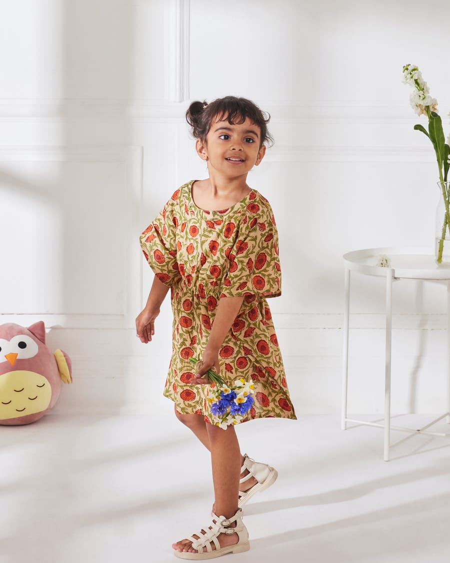 Cute Toddler Baby Girls Beachwear Cover Ups Balls Tassel Loose Swim Cover-ups Dress