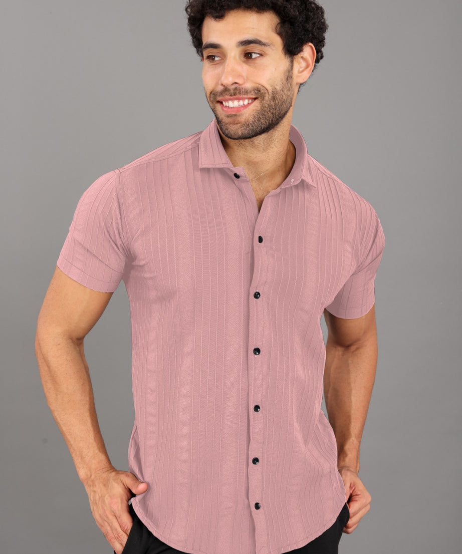 Popcorn Men's Solid Classic Fit Shirt