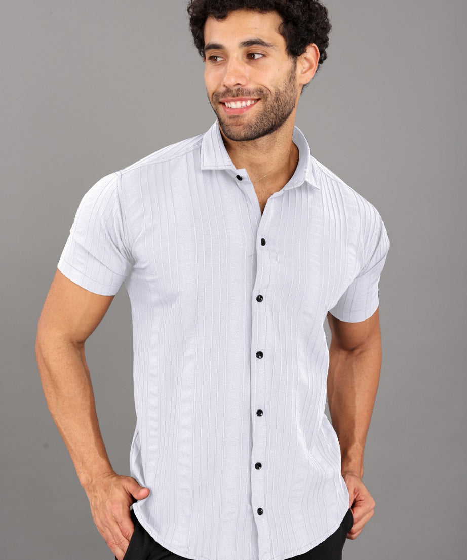 Popcorn Men's Solid Classic Fit Shirt