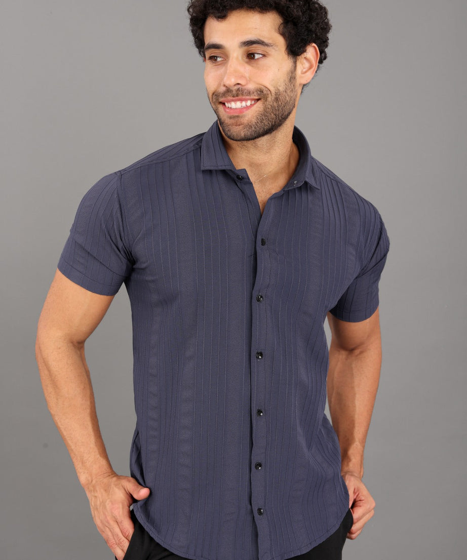Popcorn Men's Solid Classic Fit Shirt
