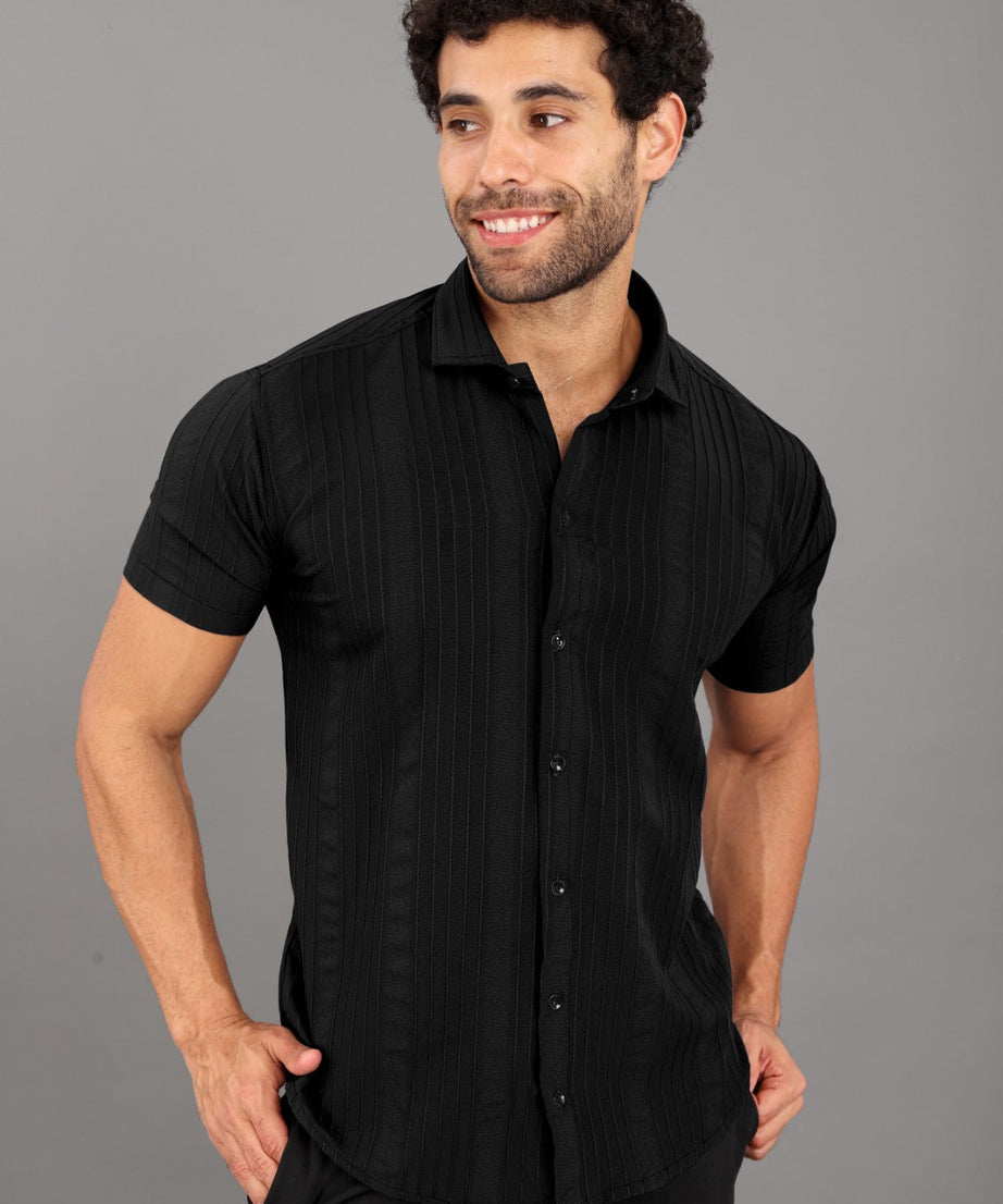Popcorn Men's Solid Classic Fit Shirt