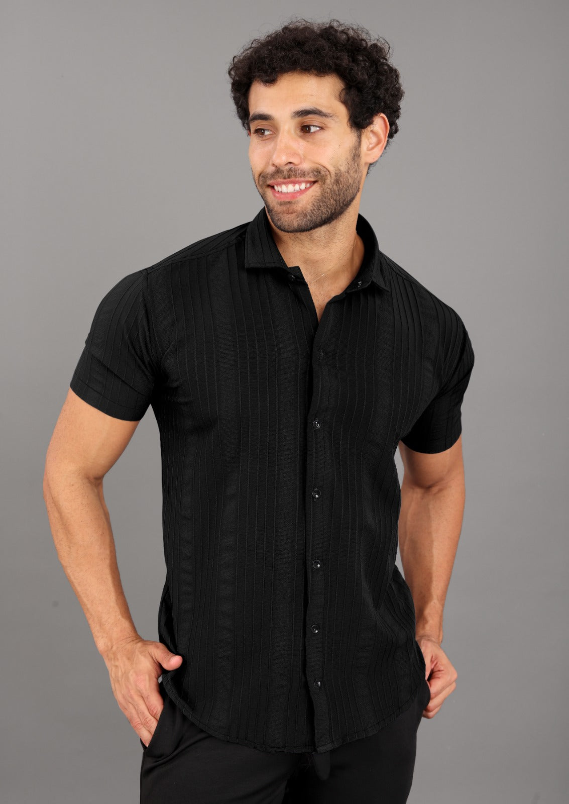 Popcorn Men's Solid Classic Fit Shirt