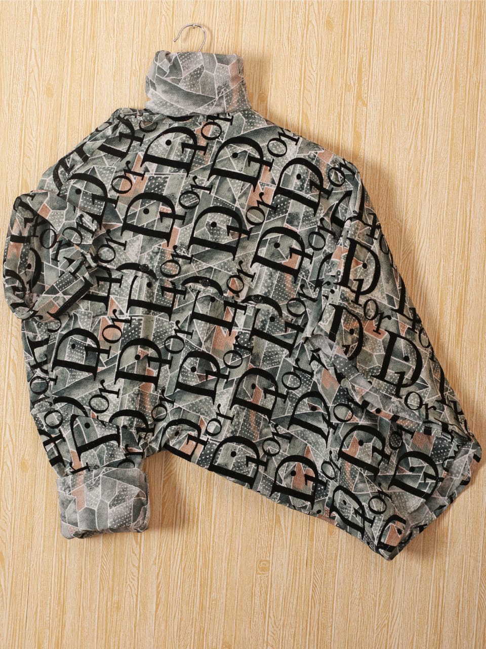 Popcorn with velvet print Men's Shirt Set