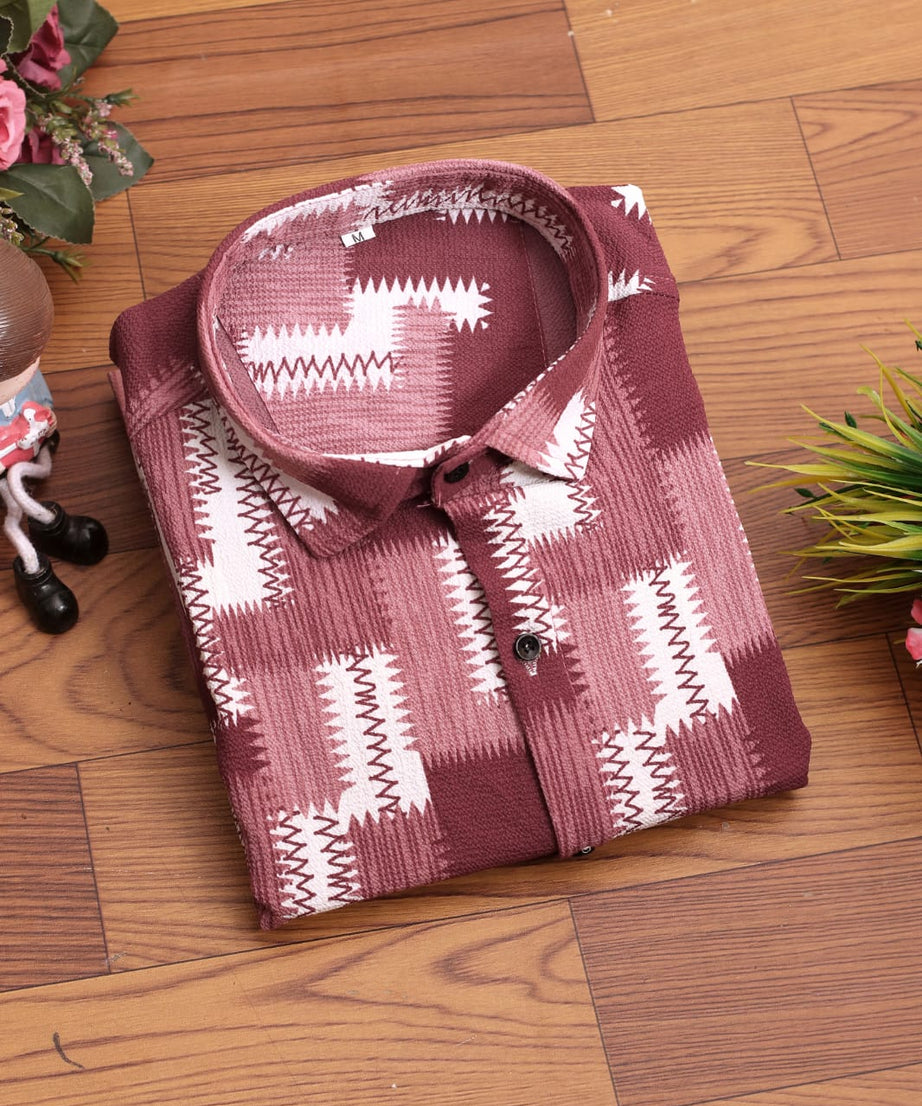 Popcorn With Print Shirt For Men's