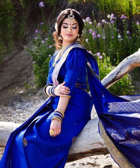 Traditional Designer Banarasi Soft Silk Saree With Blouse