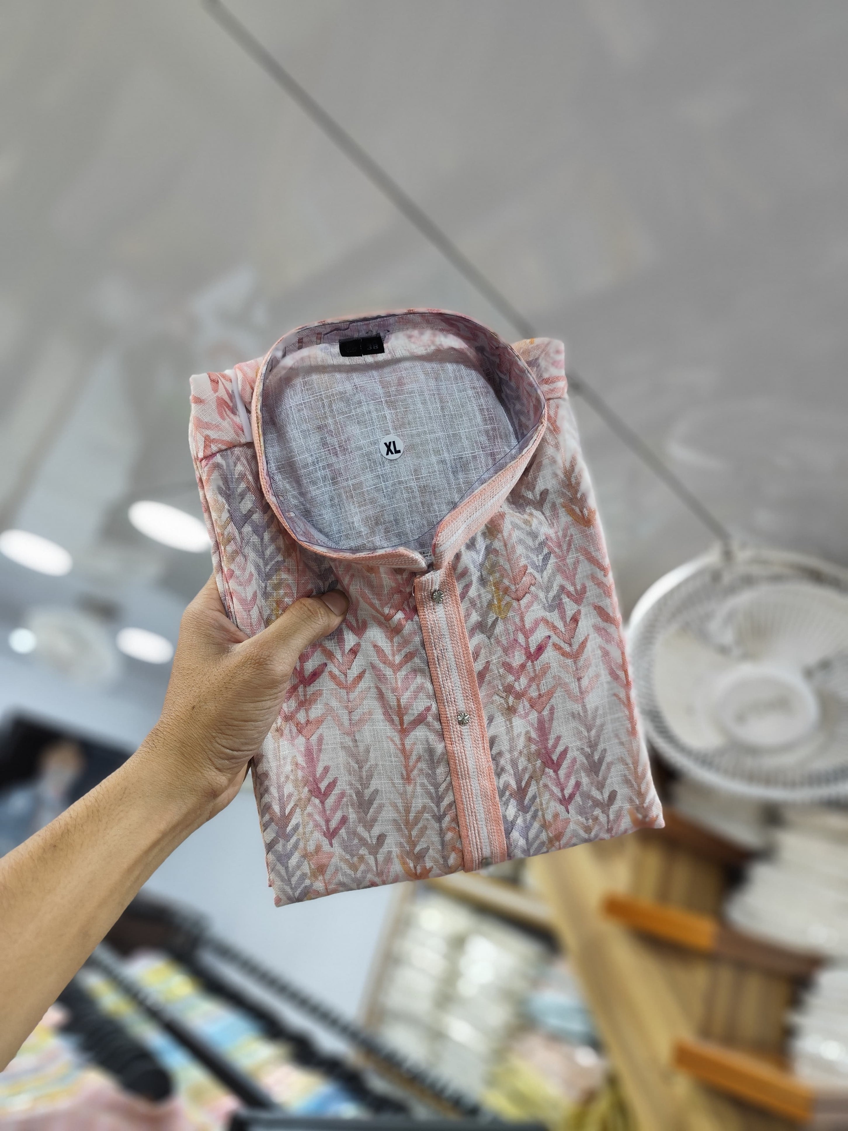 Men's Traditional Wear Semi Linen Digital Printed Kurta Pajama Set