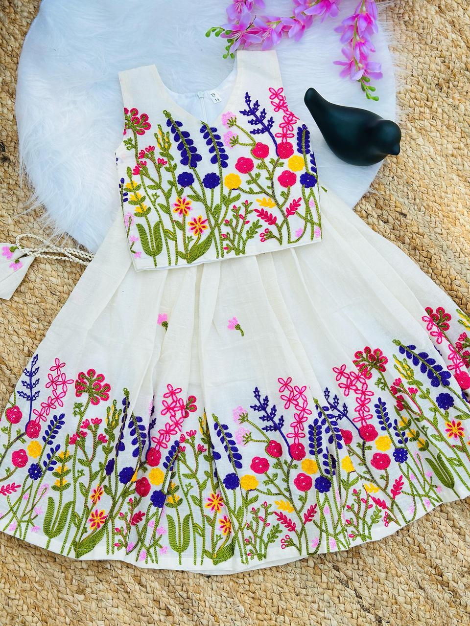 Kids & Girls Party Wear Traditional Beautiful Lehenga With Blouse