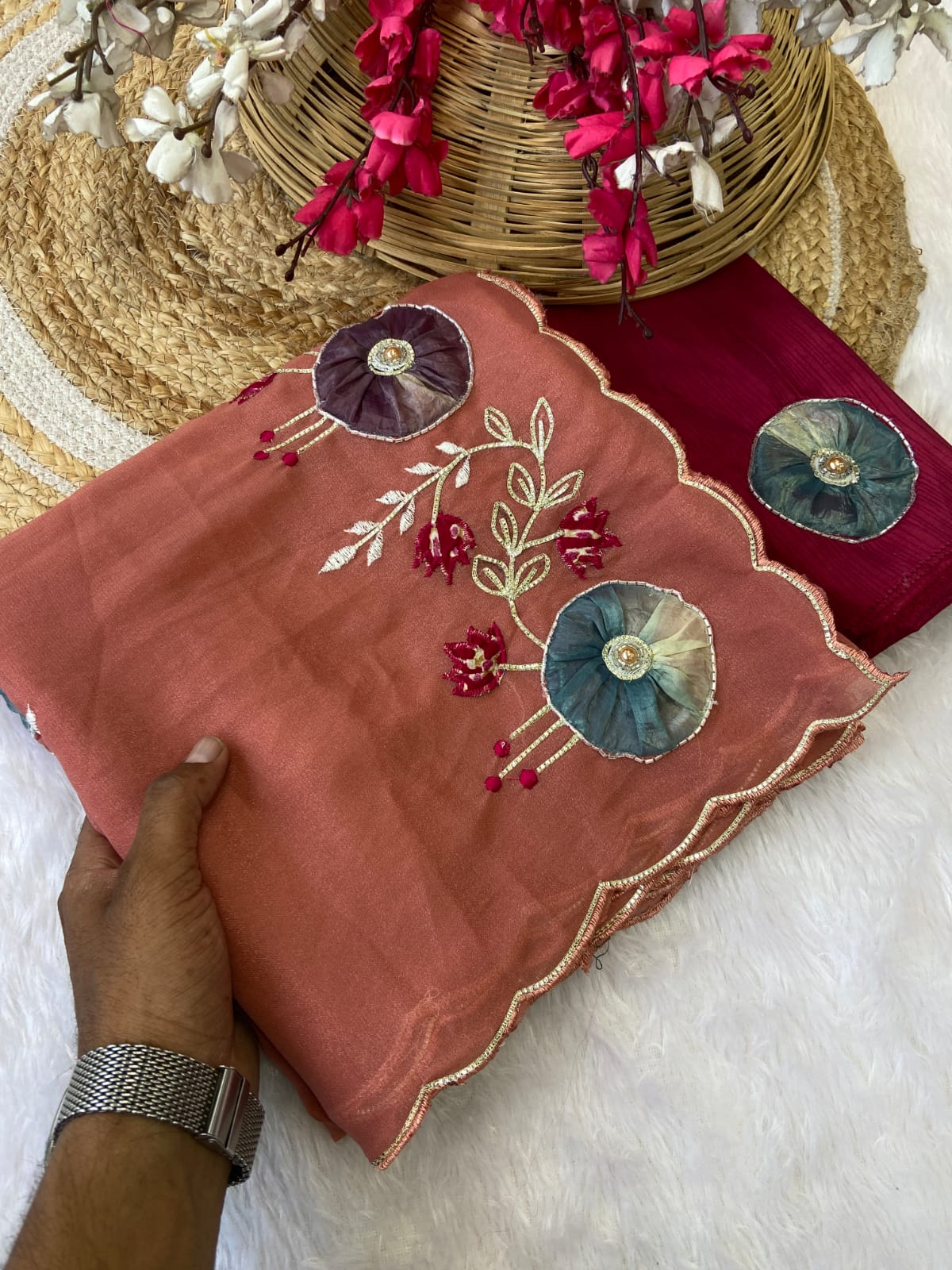 Stra Georgette Traditional Wear Beautiful Sari, Elegant Saree With Blouse