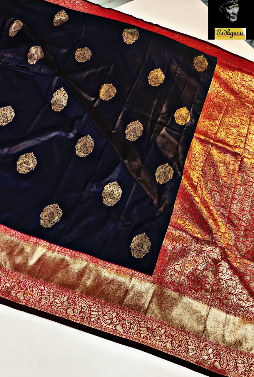 Premium Kaniji varam Soft Silk Saree, Traditional Wear Sari With Blouse