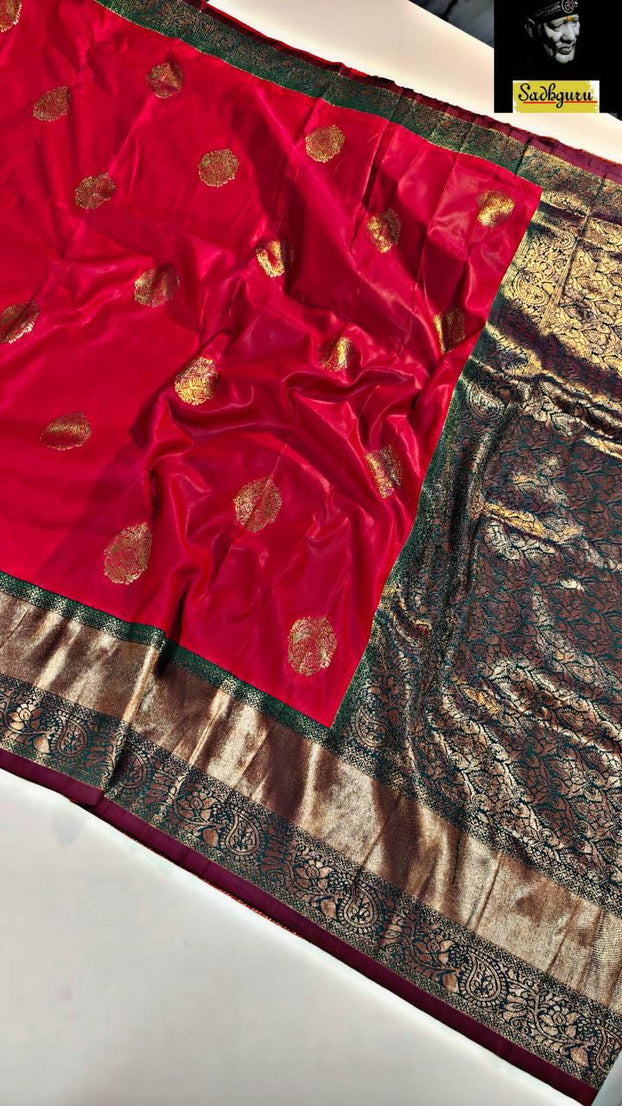 Premium Kaniji varam Soft Silk Saree, Traditional Wear Sari With Blouse