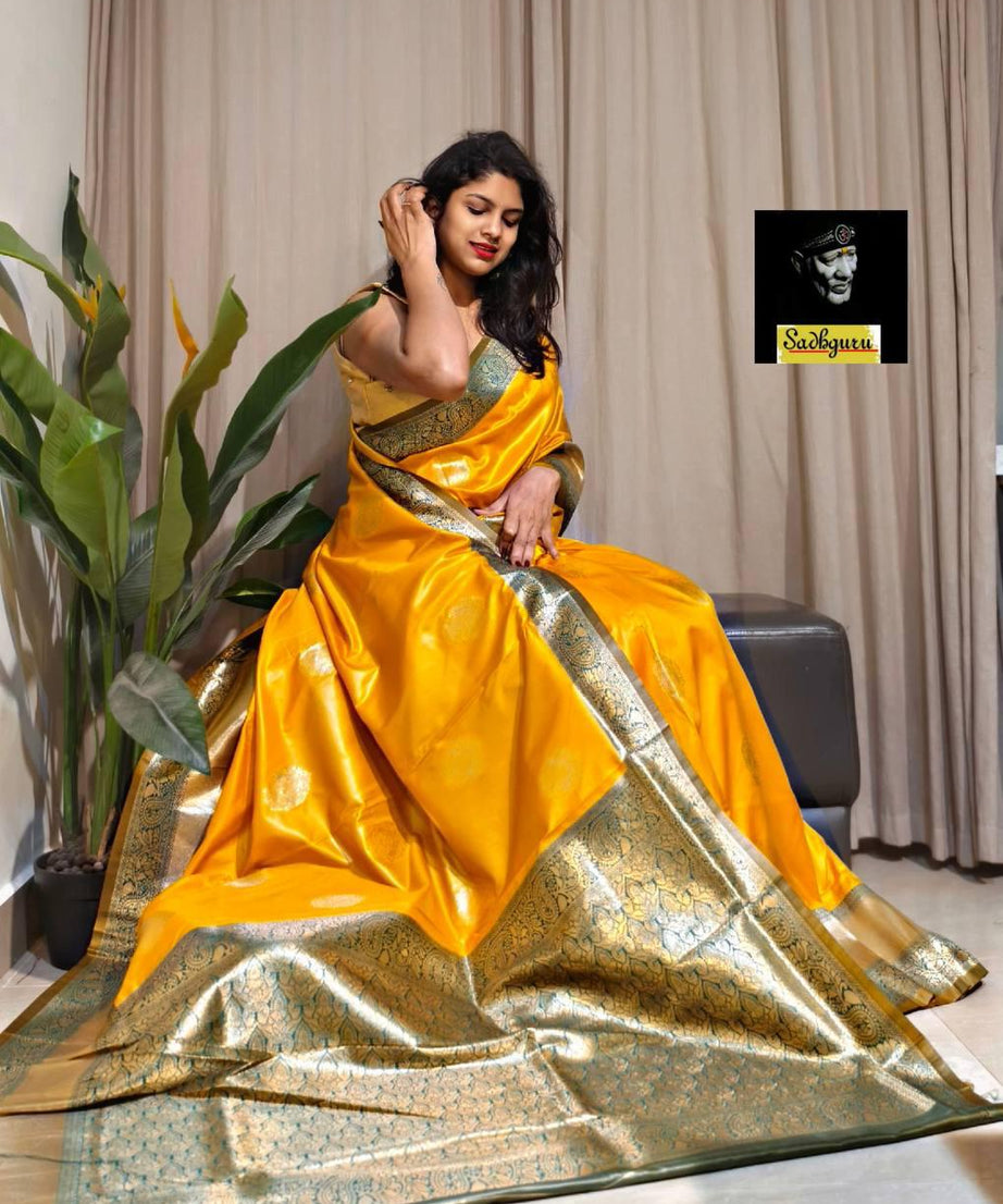 Premium Kaniji varam Soft Silk Saree, Traditional Wear Sari With Blouse