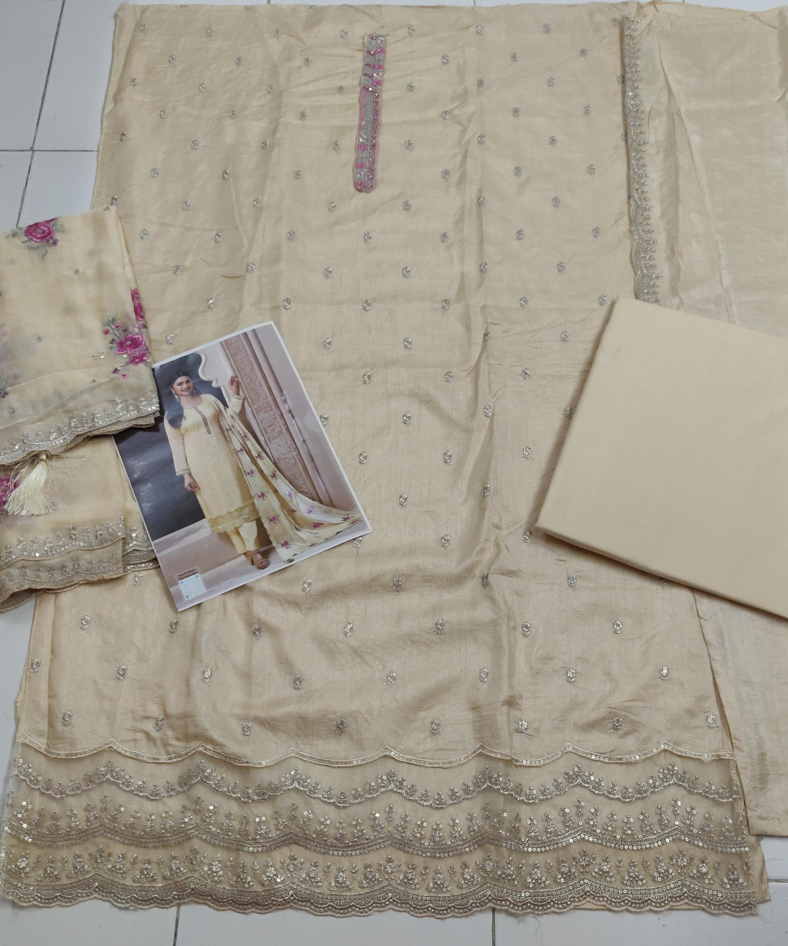 Heavy Monga Silk Designer Traditional Wear Top Bottom With Dupatta