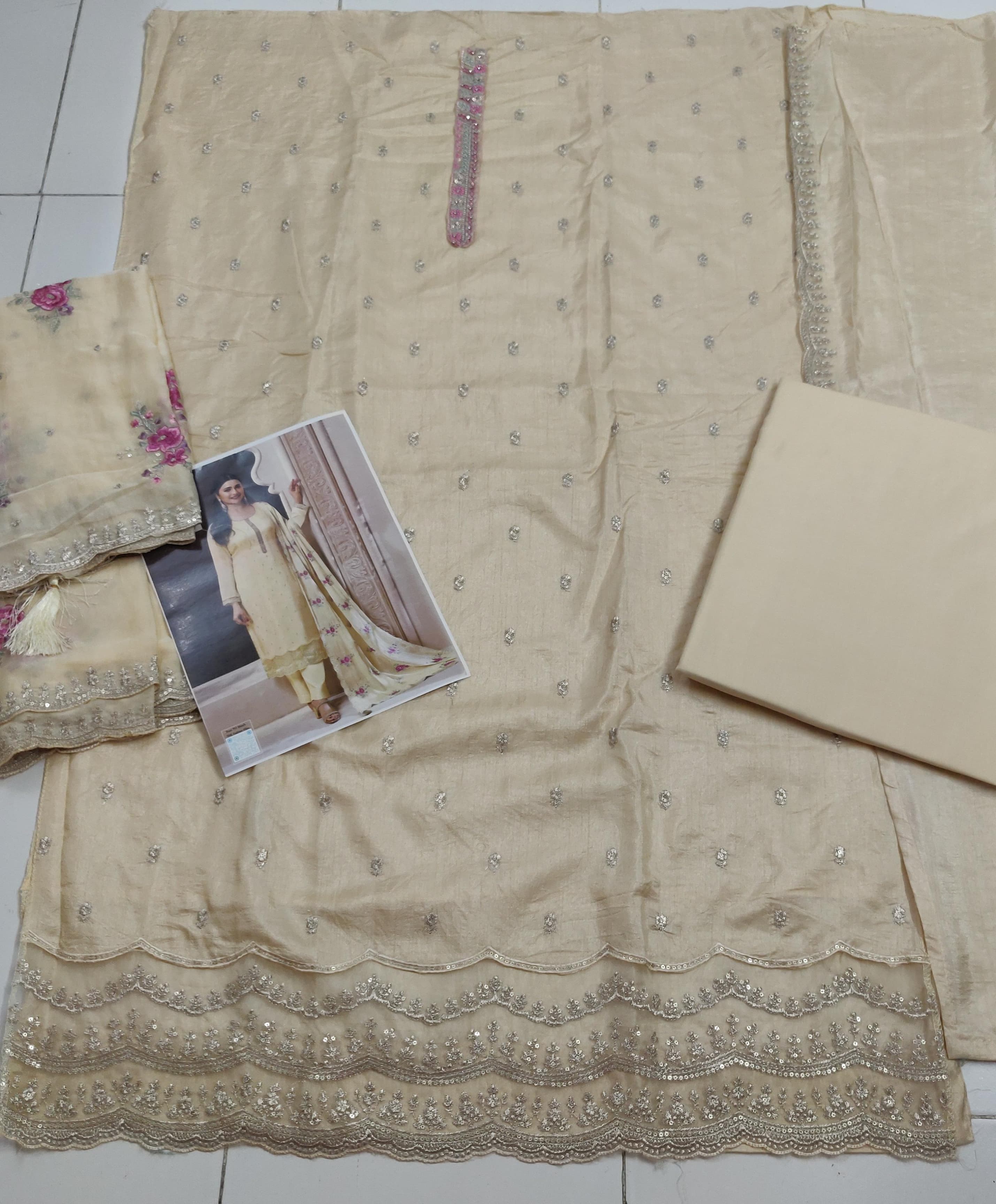 Heavy Monga Silk Designer Traditional Wear Top Bottom With Dupatta