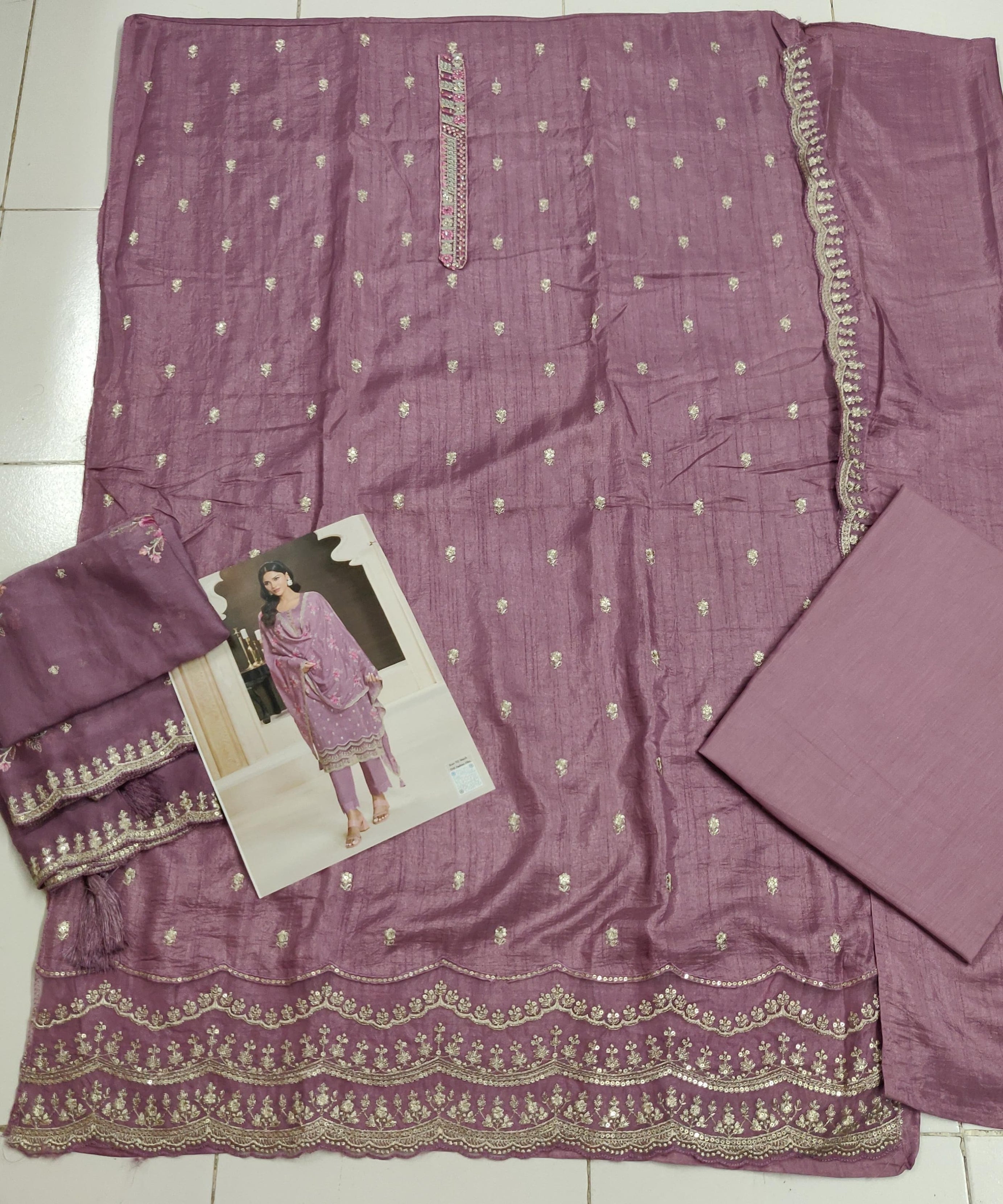 Heavy Monga Silk Designer Traditional Wear Top Bottom With Dupatta