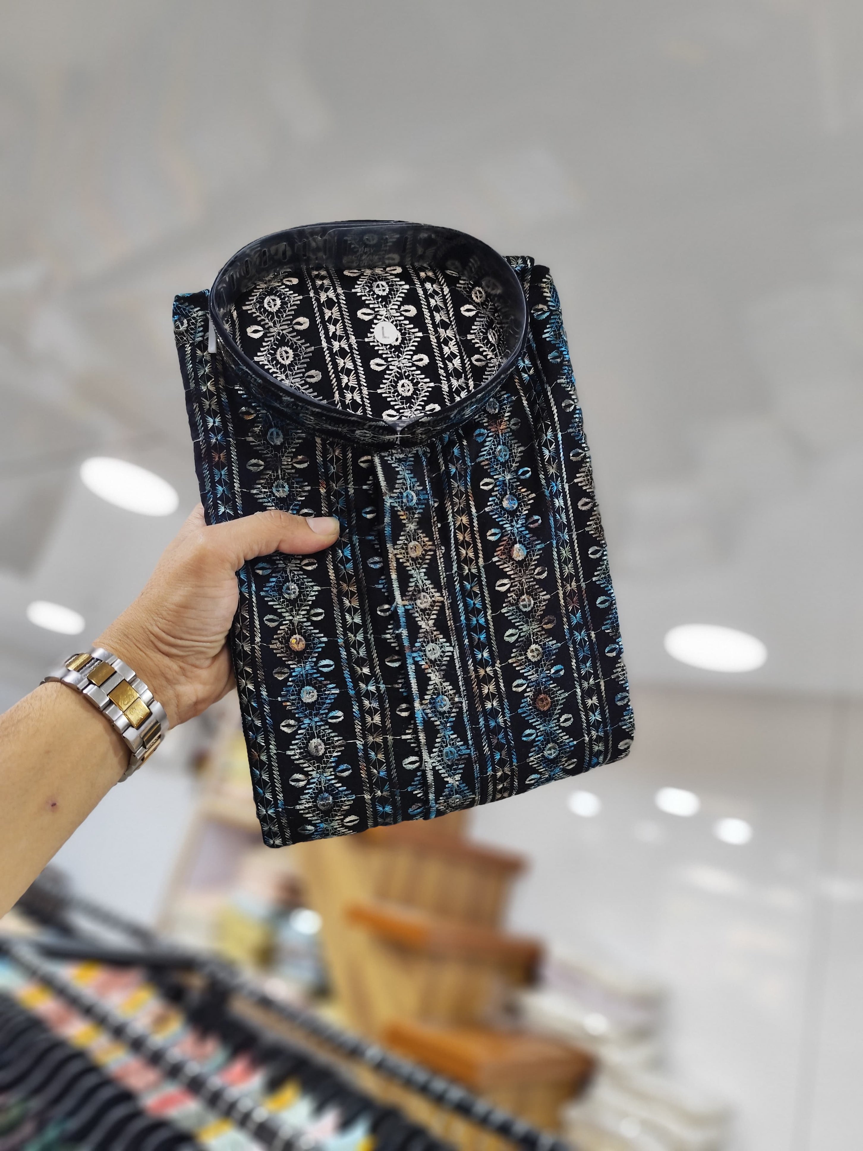 Men's Pure Viscose Rayon With Chicken Embroidery Kurta pajama Set