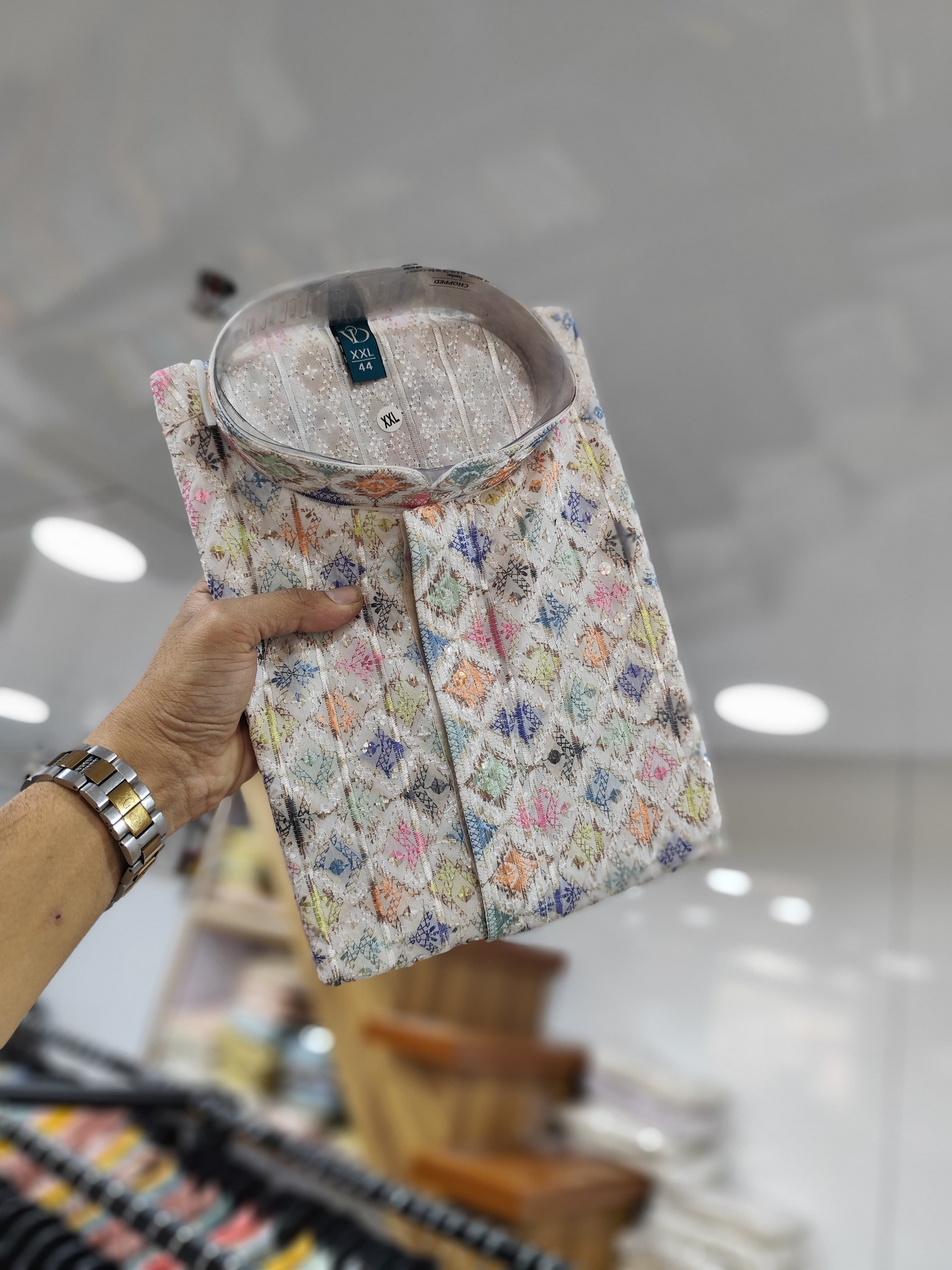 Men's Pure Viscose Rayon With Chicken Embroidery Kurta pajama Set