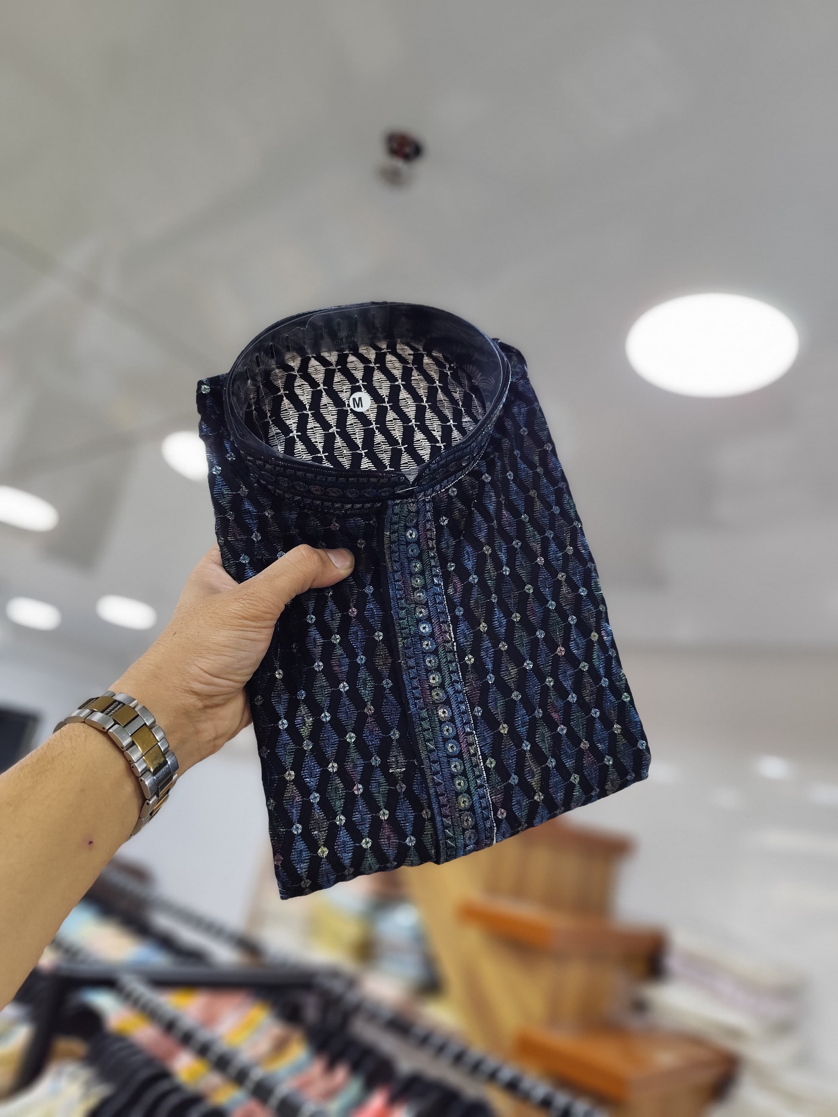 Men's Pure Viscose Rayon With Chicken Embroidery Kurta pajama Set