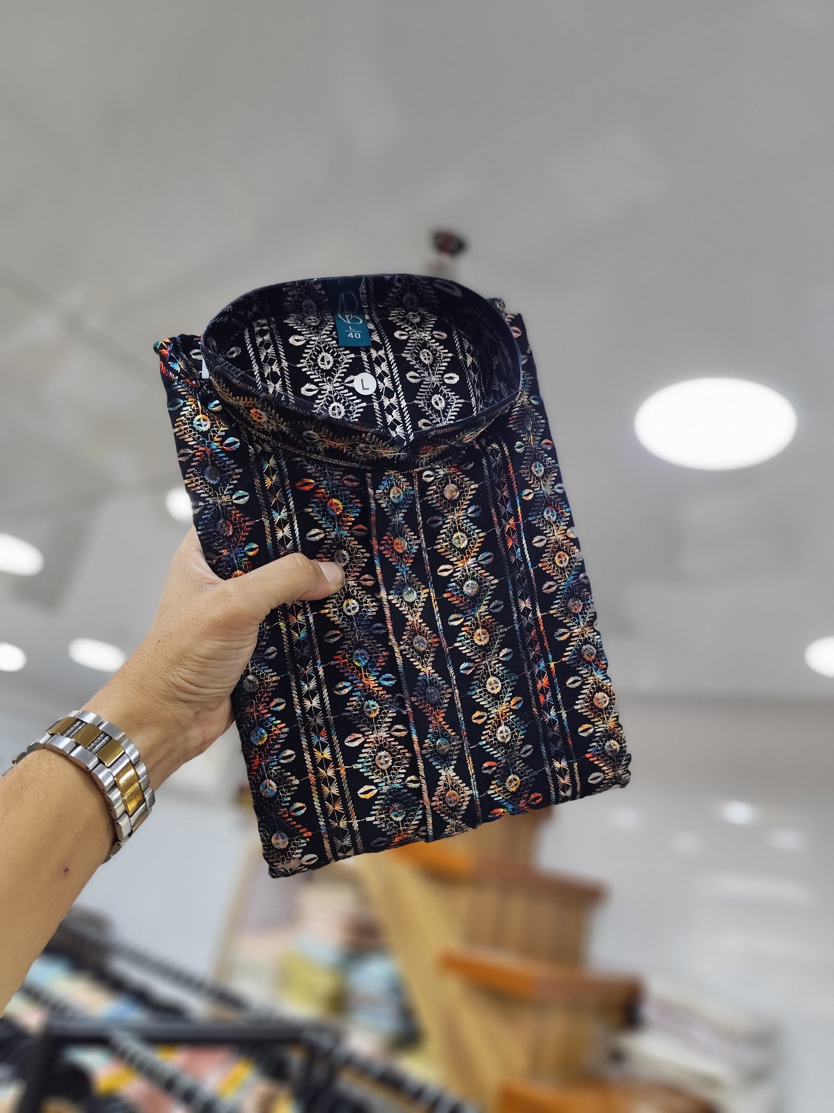 Men's Pure Viscose Rayon With Chicken Embroidery Kurta pajama Set