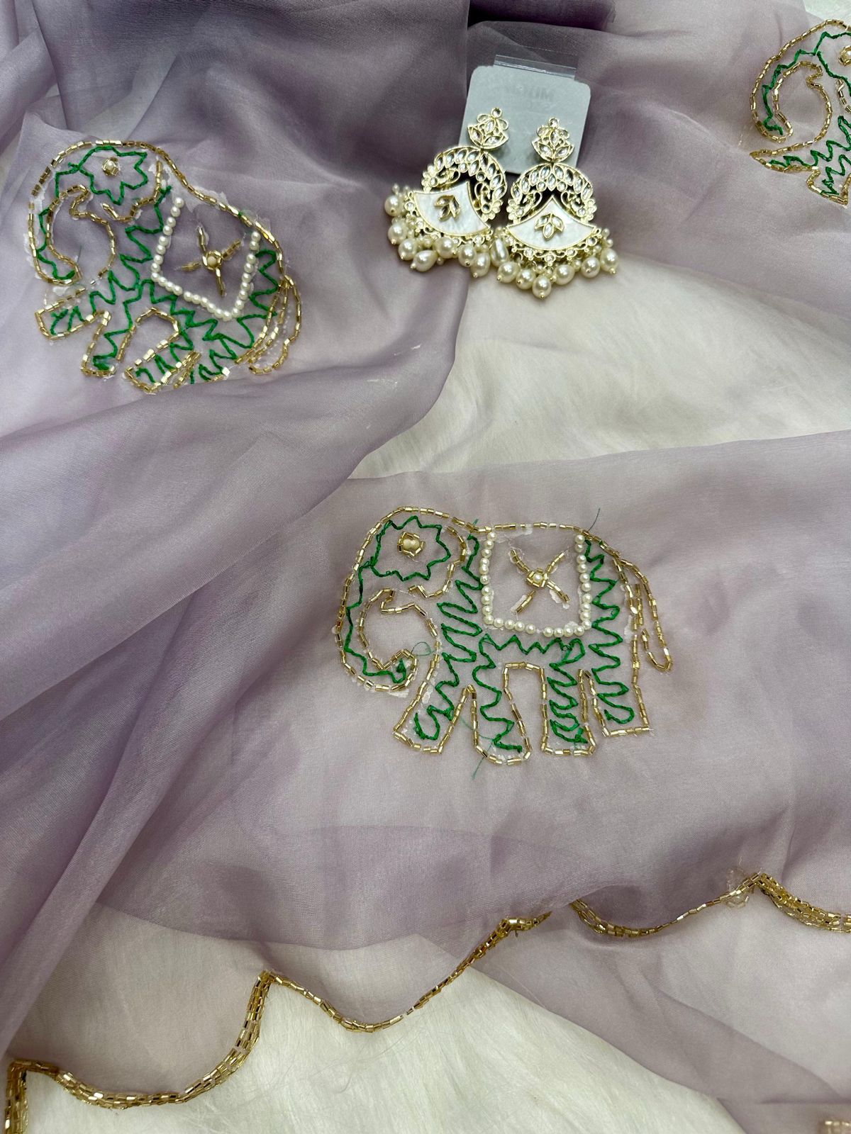 Soft Pure Organza Printed Beautiful Sari, Party Wear Saree With Blouse