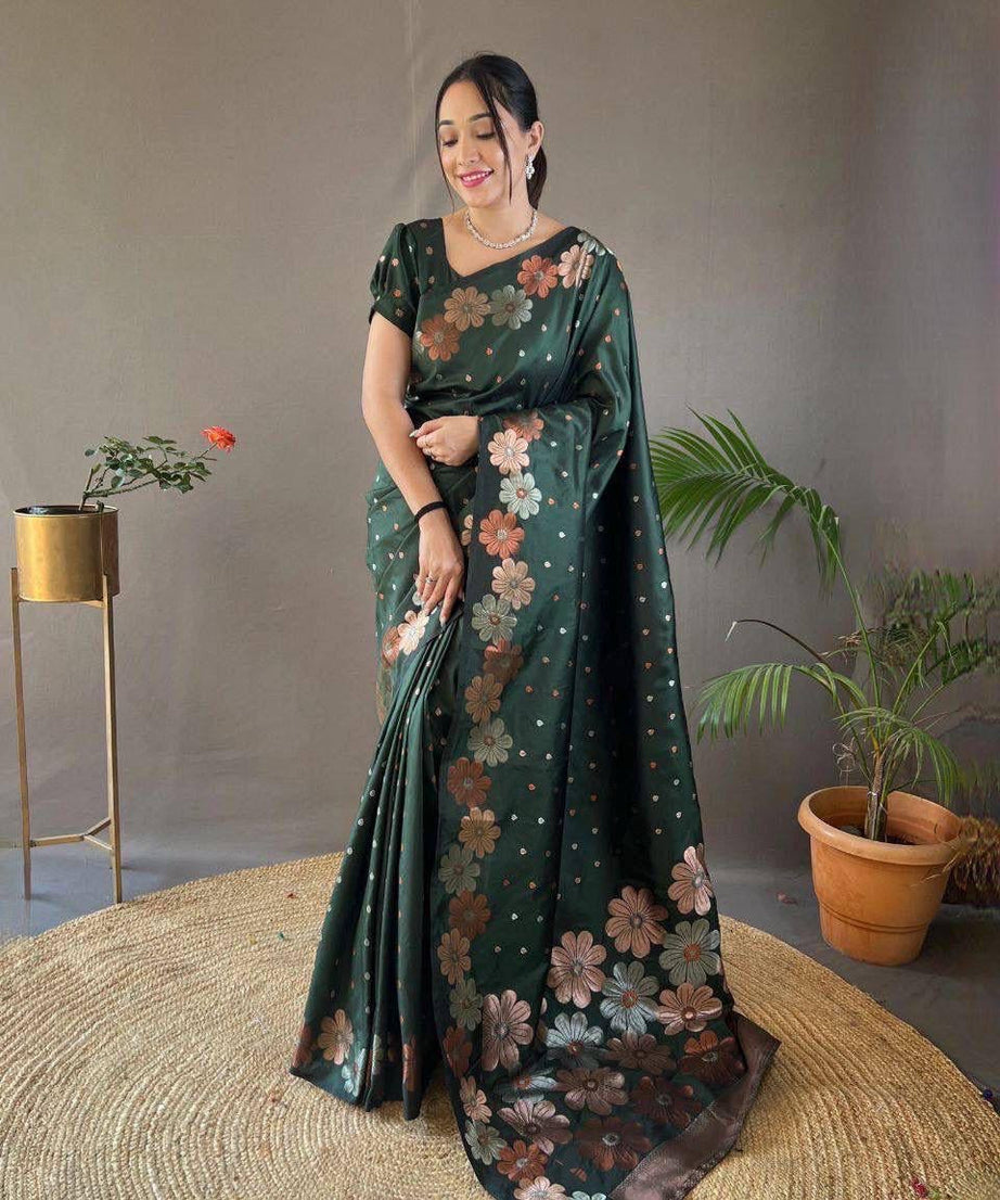 Banarasi Soft Silk Festival Latest Collection Wedding Saree With Blouse