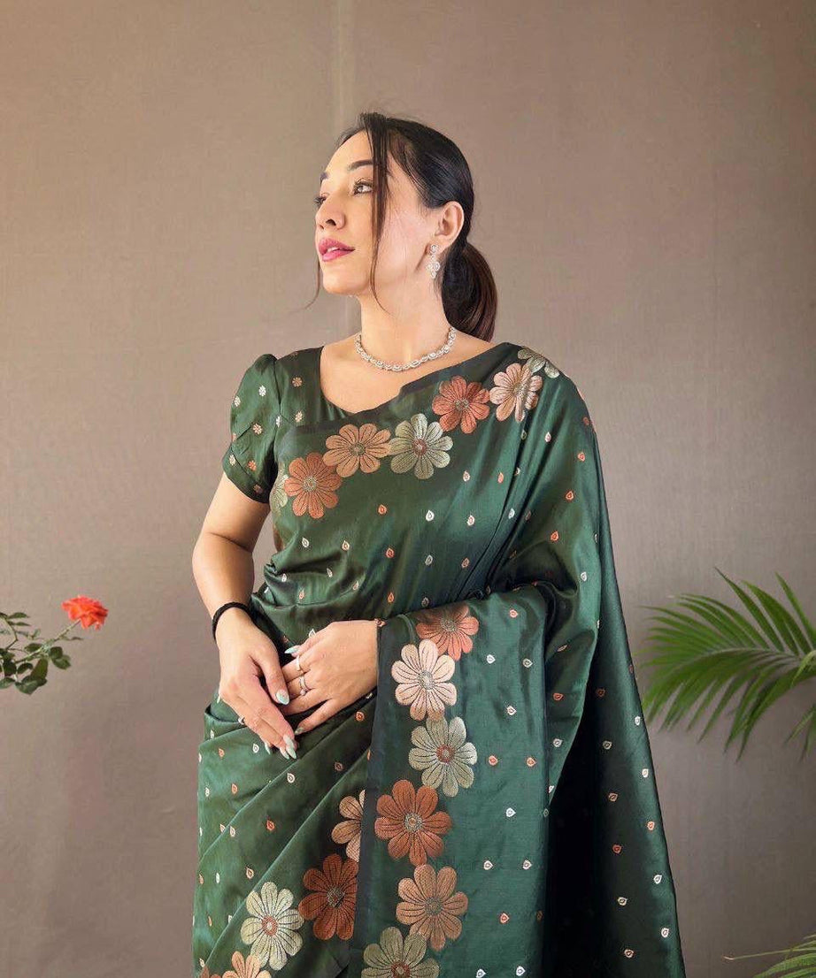 Banarasi Soft Silk Festival Latest Collection Wedding Saree With Blouse