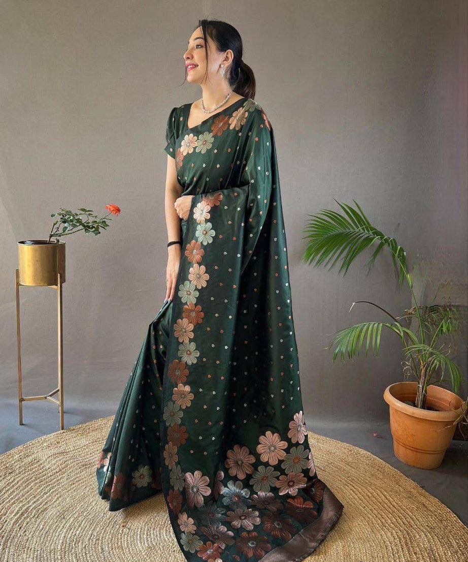 Banarasi Soft Silk Festival Latest Collection Wedding Saree With Blouse