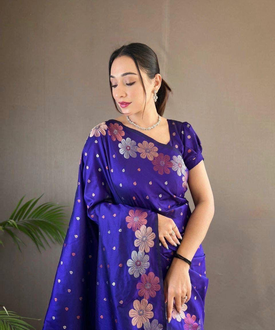 Banarasi Soft Silk Festival Latest Collection Wedding Saree With Blouse