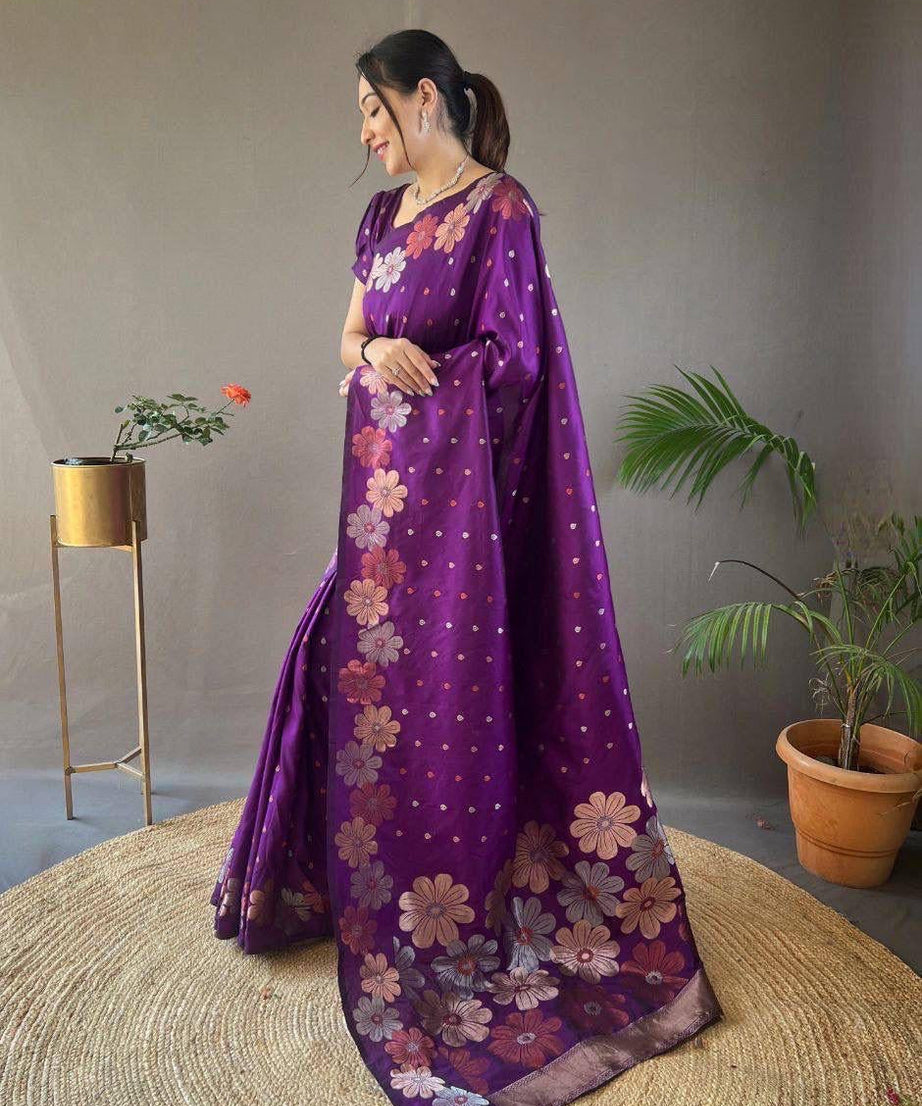 Banarasi Soft Silk Festival Latest Collection Wedding Saree With Blouse