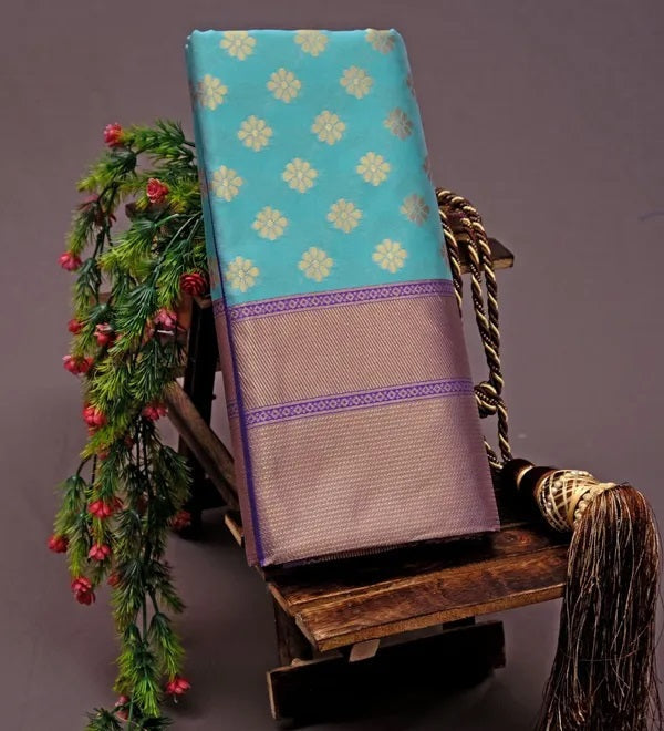 Banarasi Soft Silk Saree, Gorgeous Elegant Beautiful Sari With Blouse