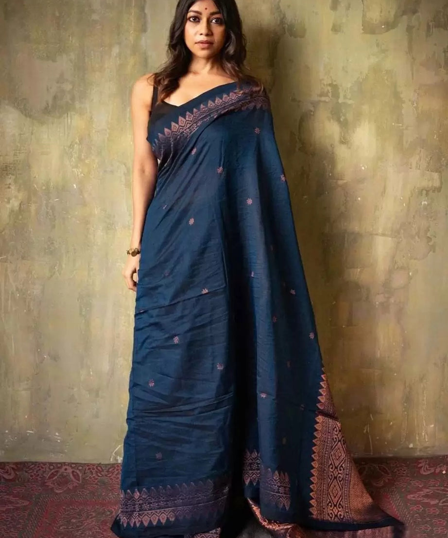 Banarasi Soft Silk Traditional Wear Wedding Sari With Blouse