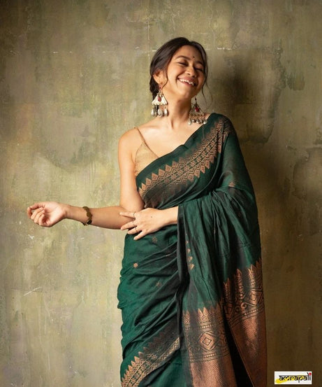 Banarasi Soft Silk Traditional Wear Wedding Sari With Blouse