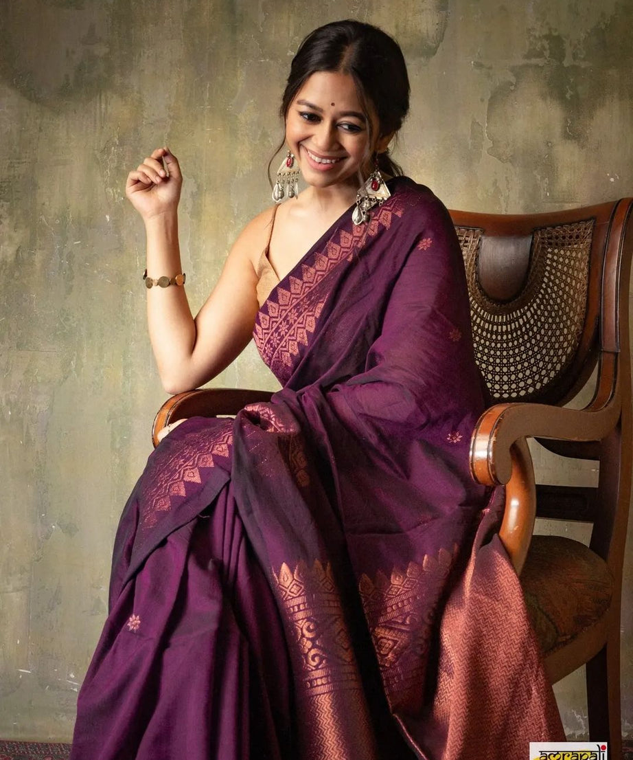 Banarasi Soft Silk Traditional Wear Wedding Sari With Blouse