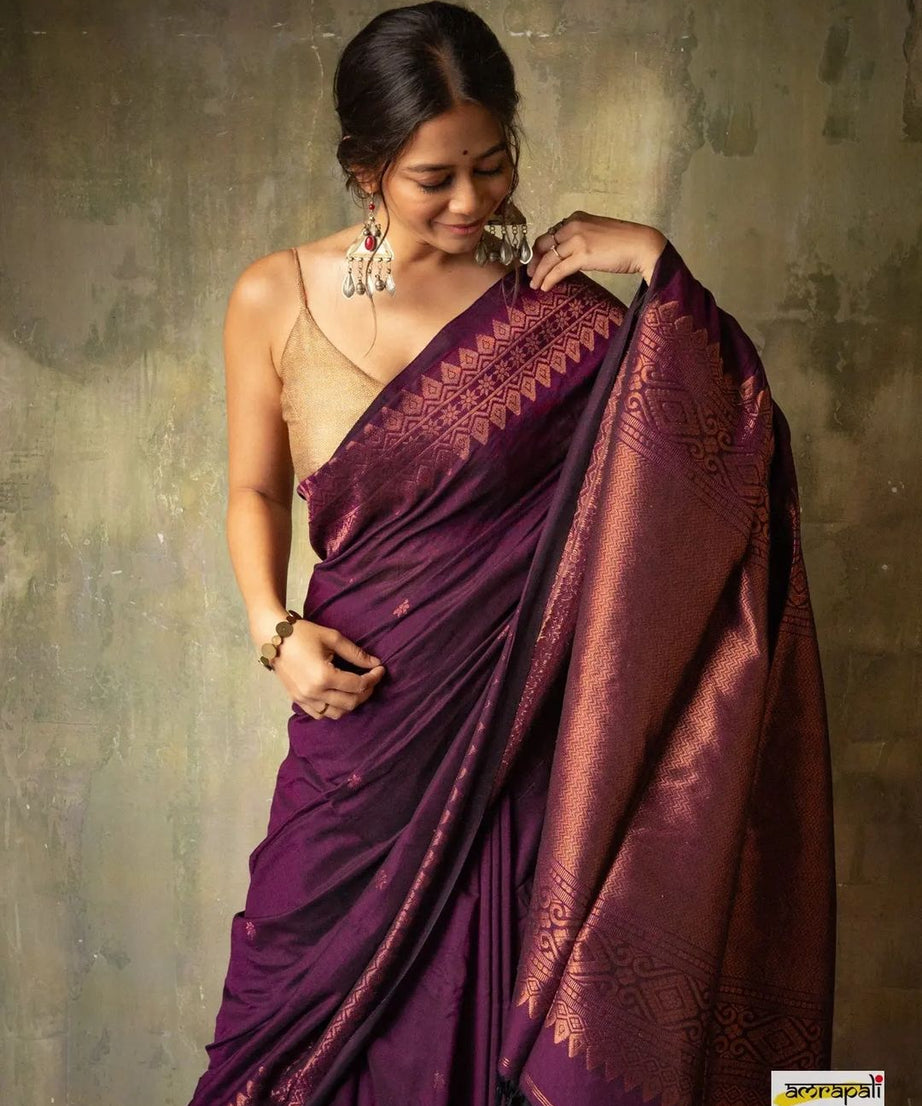 Banarasi Soft Silk Traditional Wear Wedding Sari With Blouse