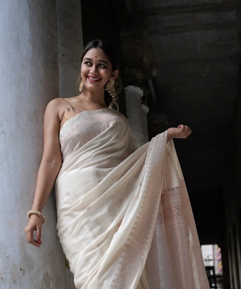 Banarasi Soft Silk Traditional Wear Wedding Sari With Blouse