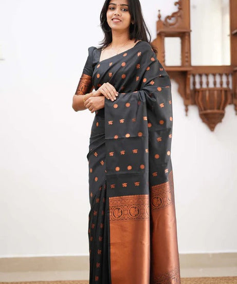 Banarasi Soft Silk Traditional Wear Simple Wedding Sari With Blouse