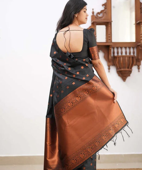 Banarasi Soft Silk Traditional Wear Simple Wedding Sari With Blouse