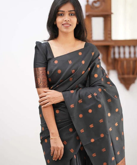 Banarasi Soft Silk Traditional Wear Simple Wedding Sari With Blouse