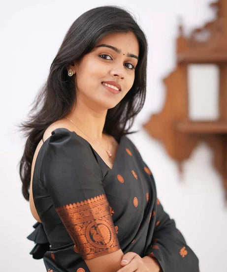 Banarasi Soft Silk Traditional Wear Simple Wedding Sari With Blouse