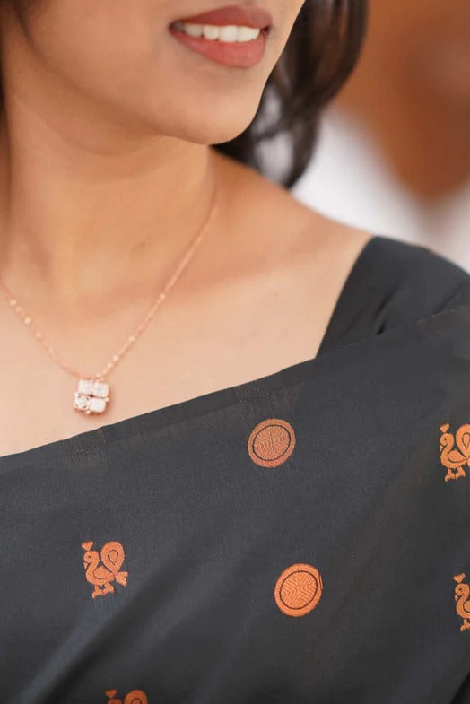 Banarasi Soft Silk Traditional Wear Simple Wedding Sari With Blouse