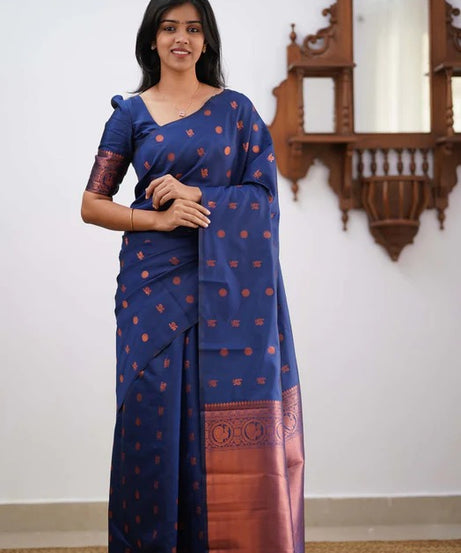 Banarasi Soft Silk Traditional Wear Simple Wedding Sari With Blouse