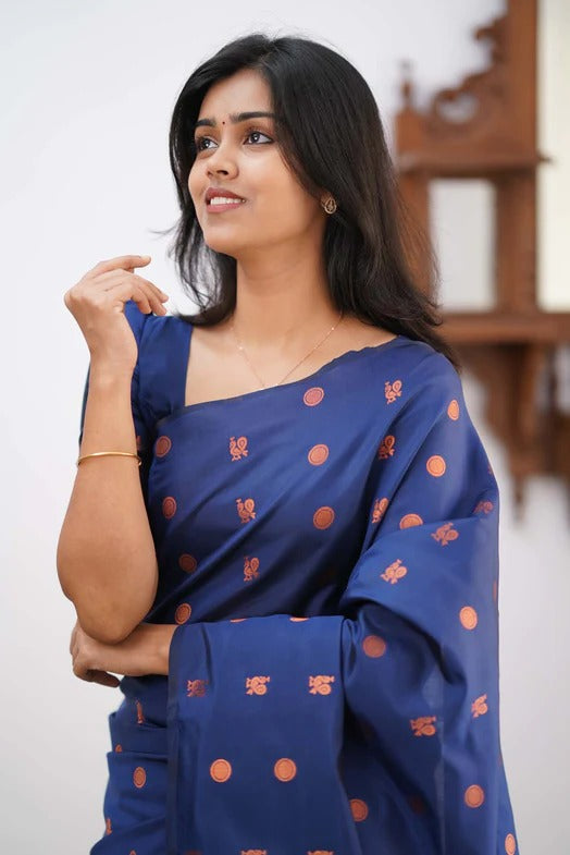 Banarasi Soft Silk Traditional Wear Simple Wedding Sari With Blouse